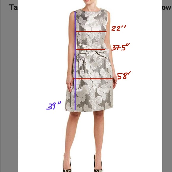 Tahari ASL metallic cocktail dress - Picture 6 of 6